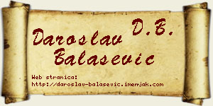Daroslav Balašević vizit kartica